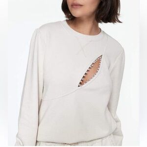 Cami NYC Haru Pearl Cutout Sweatshirt NWT Size Medium